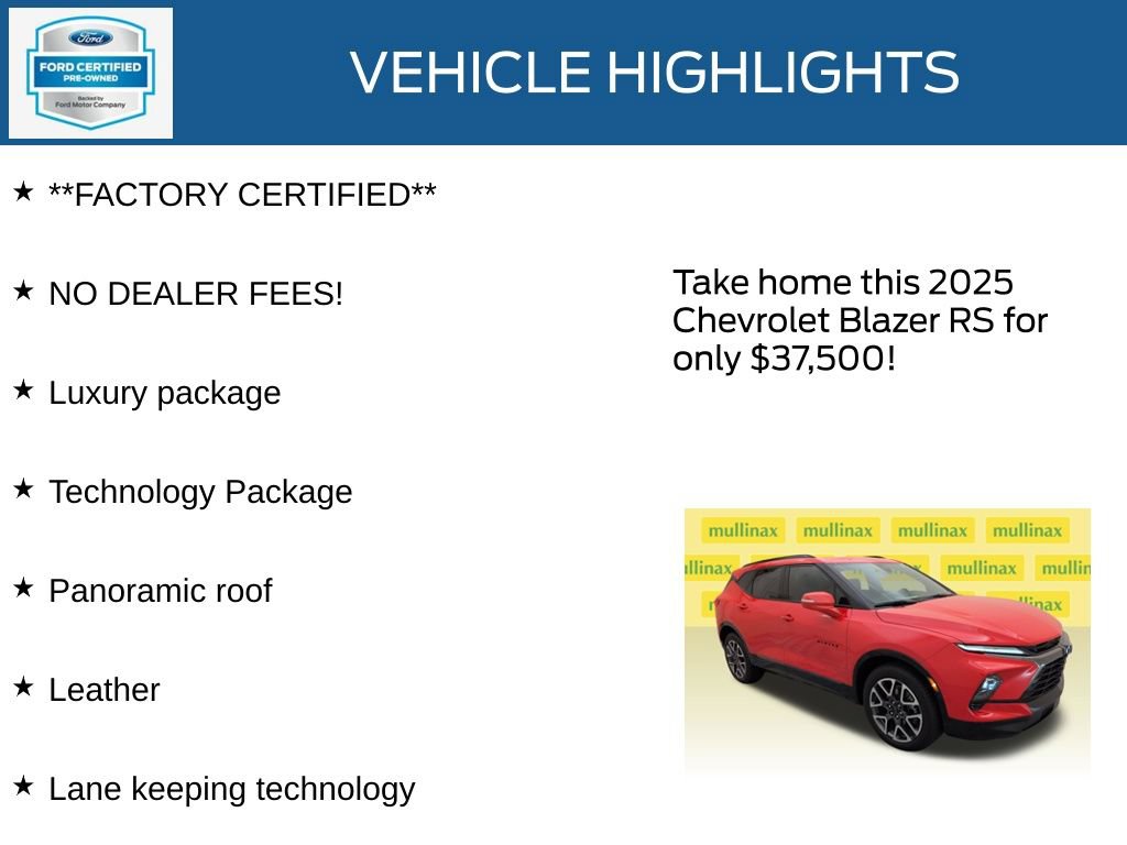 Used 2025 Chevrolet Blazer RS w/ Driver Confidence II Package AWD/4WD image 12