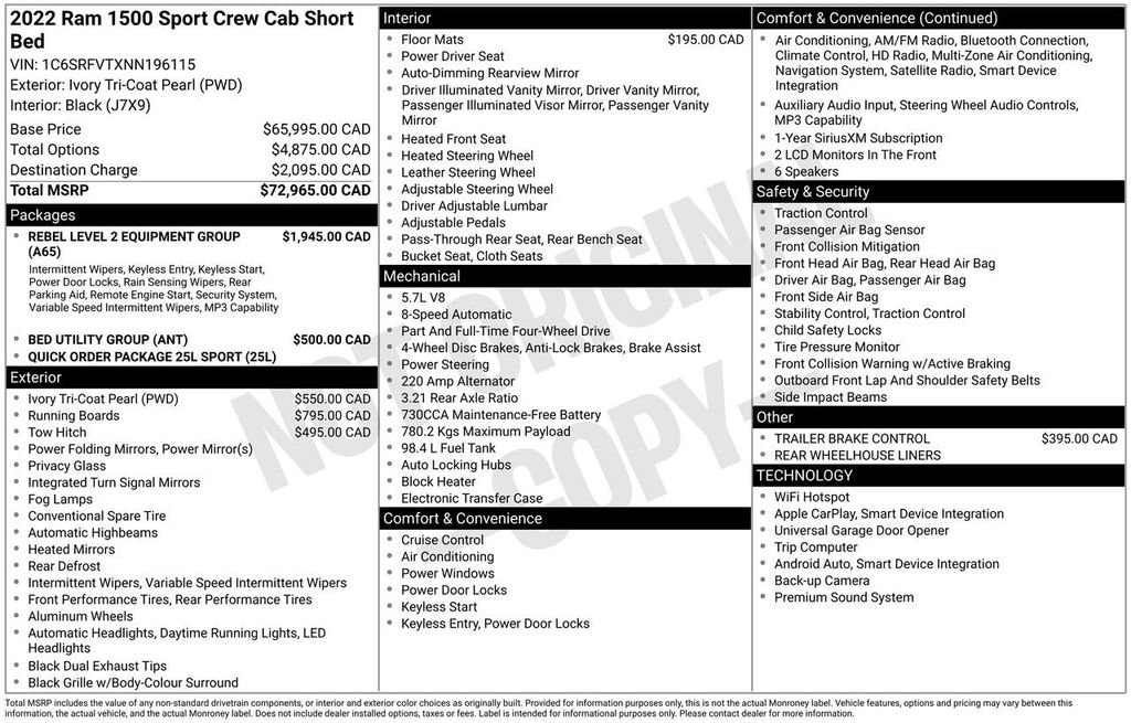 Used 2022 RAM 1500 Sport w/ Rebel Level 2 Equipment Group image 5