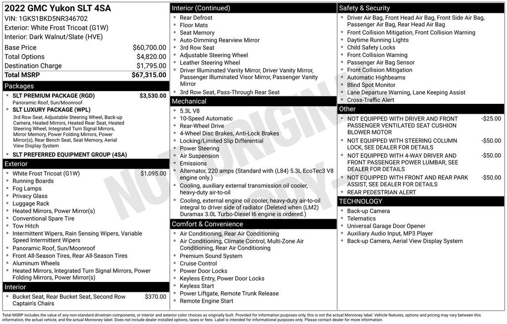 Used 2022 GMC Yukon SLT w/ SLT Premium Package image 11