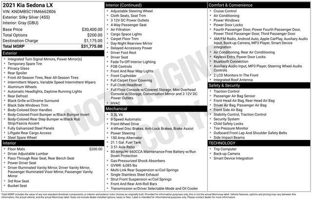 Used 2021 Kia Sedona LX image 35