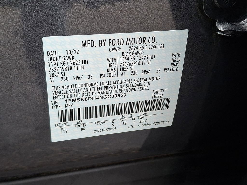 Certified 2022 Ford Explorer XLT AWD/4WD image 28