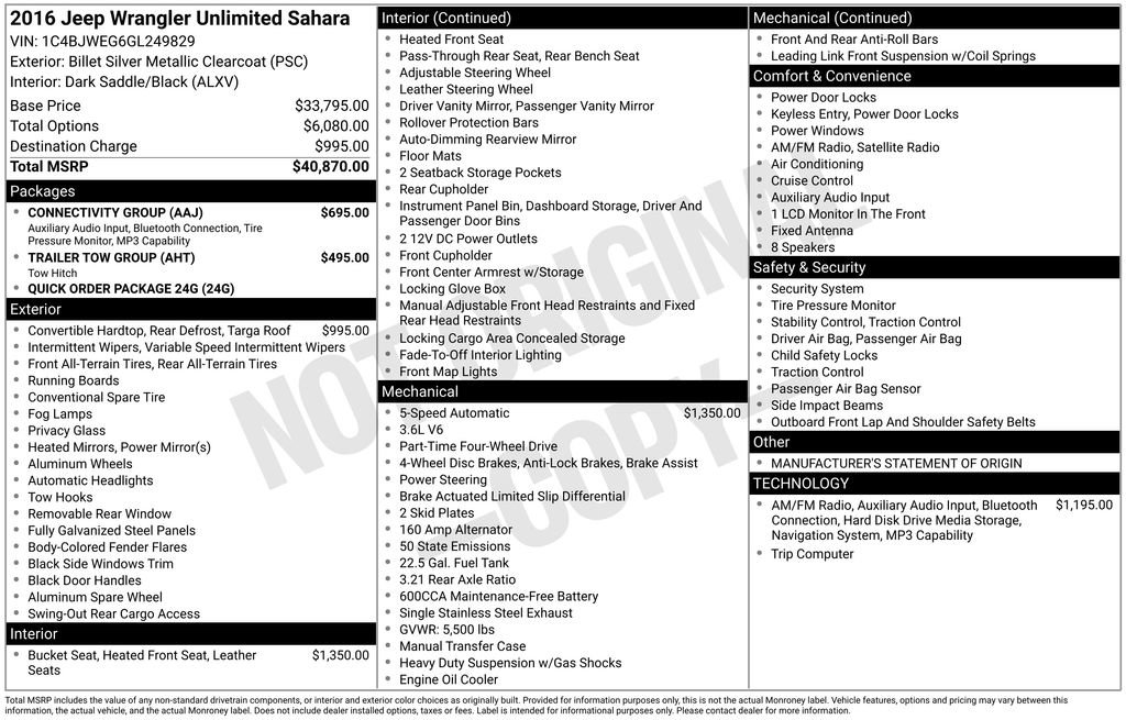 Used 2016 Jeep Wrangler Unlimited Sahara w/ Connectivity Group image 9