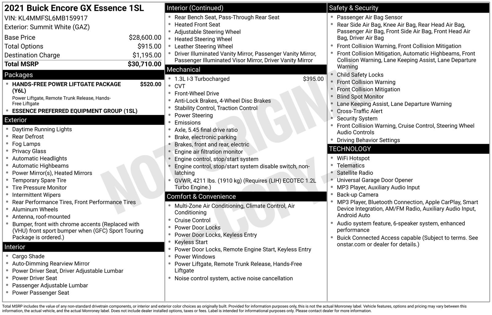 Used 2021 Buick Encore GX Essence FWD image 36