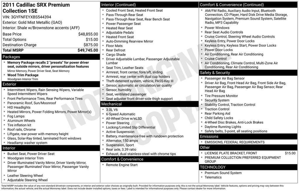 Used 2011 Cadillac SRX Premium image 26