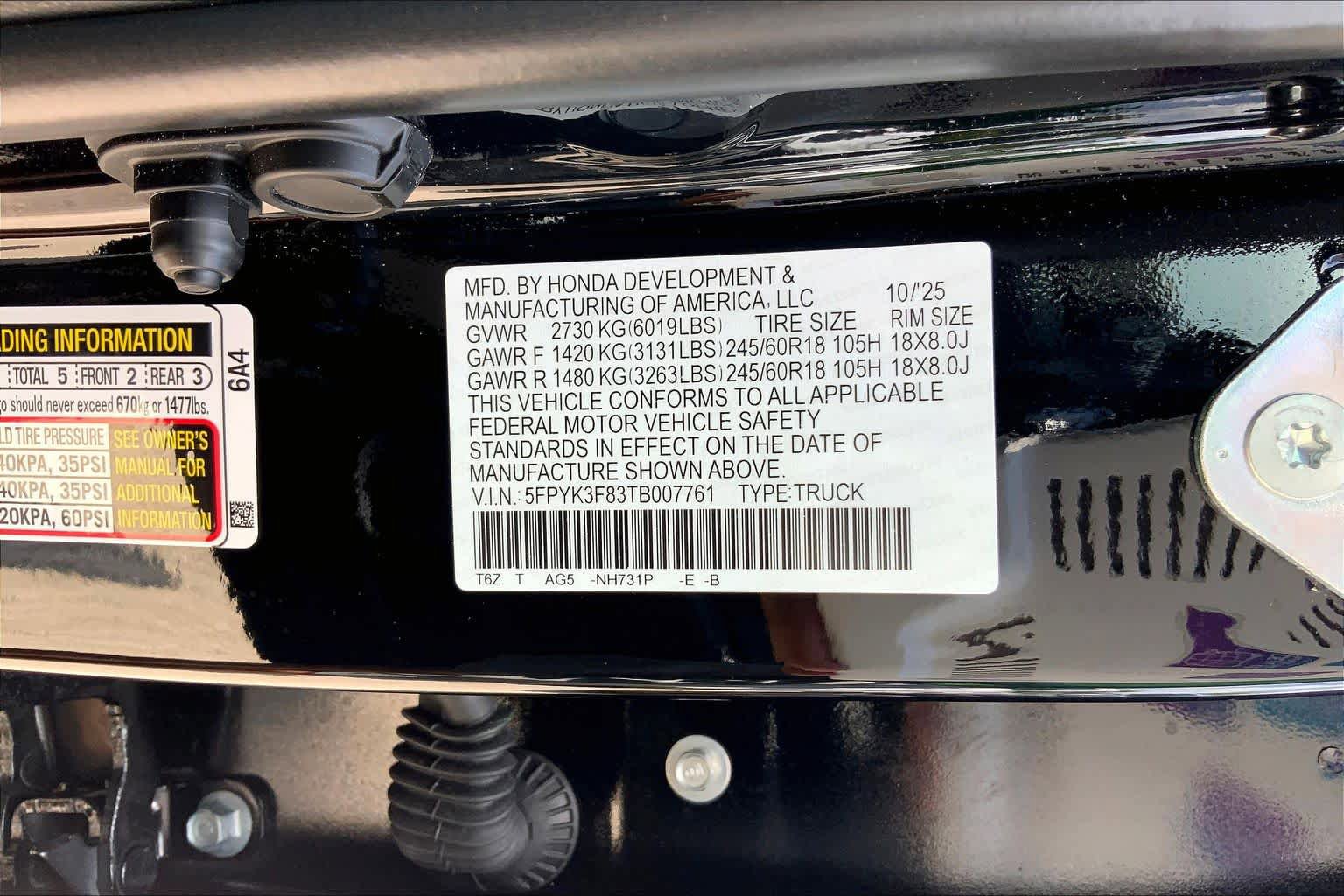 Used 2026 Honda Ridgeline Black Edition image 34