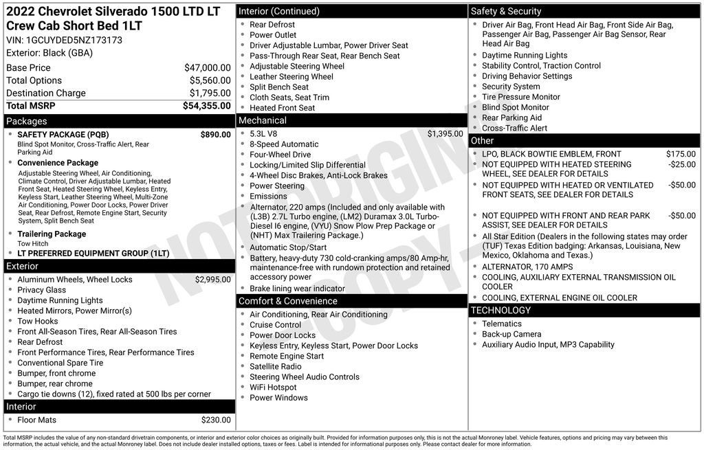 Used 2022 Chevrolet Silverado 1500 LT w/ Safety Package AWD/4WD image 6