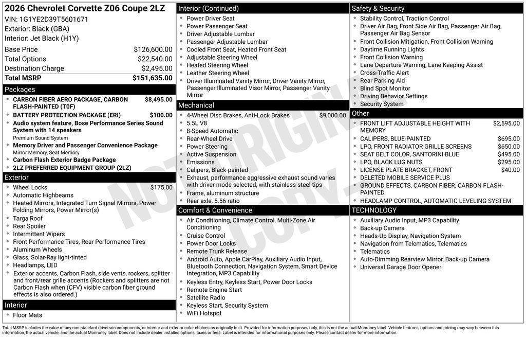 Certified 2026 Chevrolet Corvette Z06 image 34