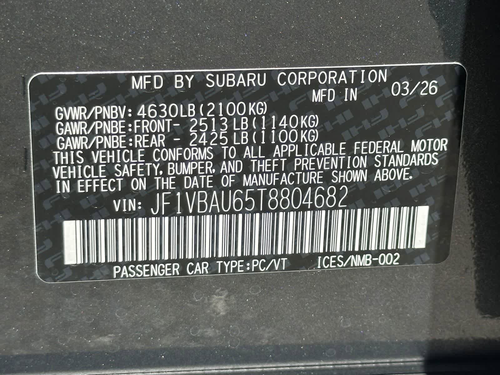 New 2026 Subaru WRX GT AWD/4WD image 32