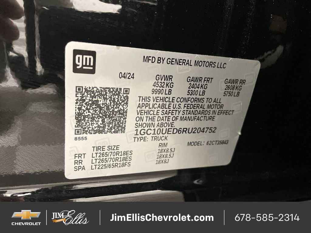 New 2024 Chevrolet Silverado EV W/T image 65