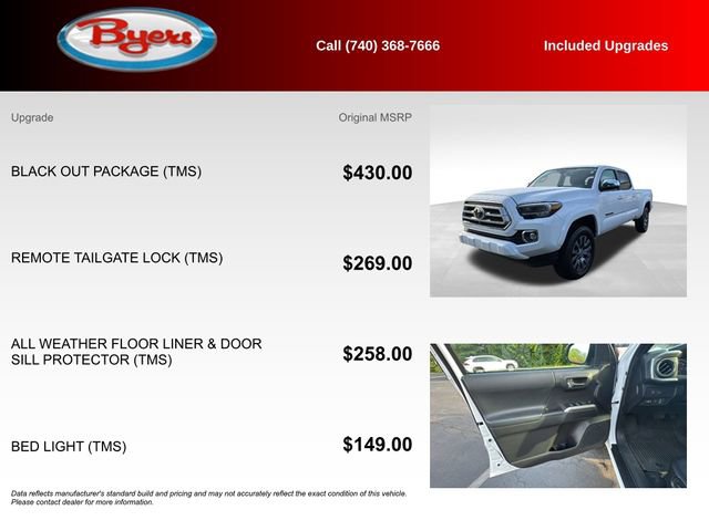 Used 2023 Toyota Tacoma Limited w/ Black Out Package (TMS) AWD/4WD image 5