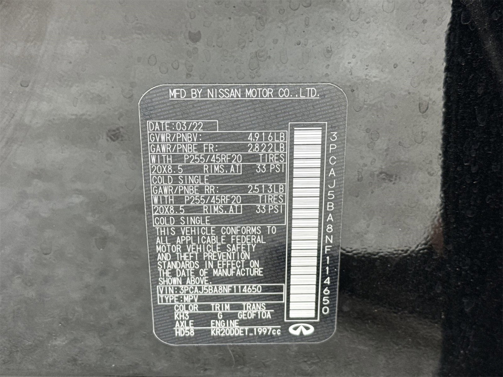 Used 2022 INFINITI QX50 Luxe w/ Appearance Package image 51