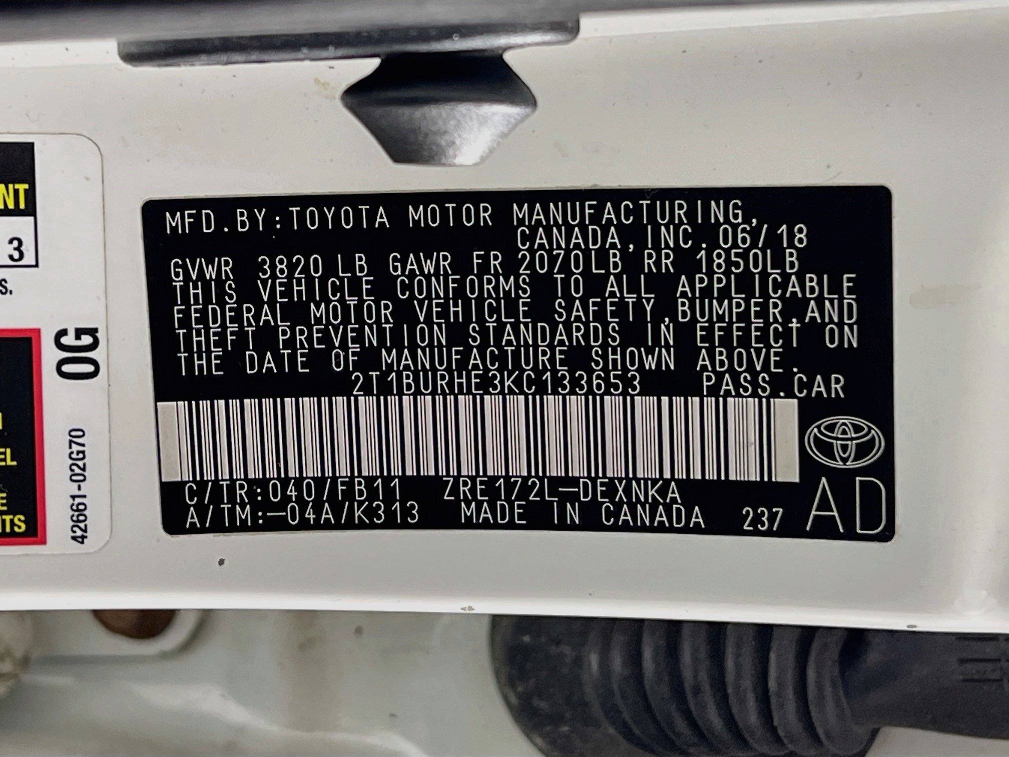 Certified 2019 Toyota Corolla LE FWD image 26