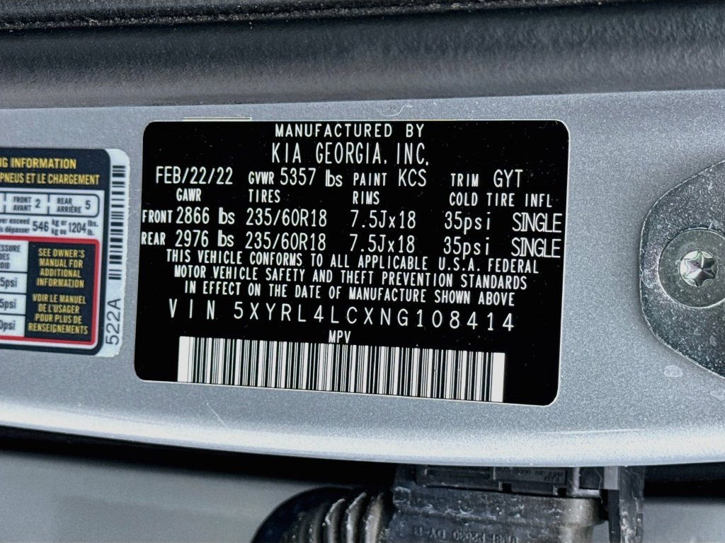 Certified 2022 Kia Sorento S FWD image 36
