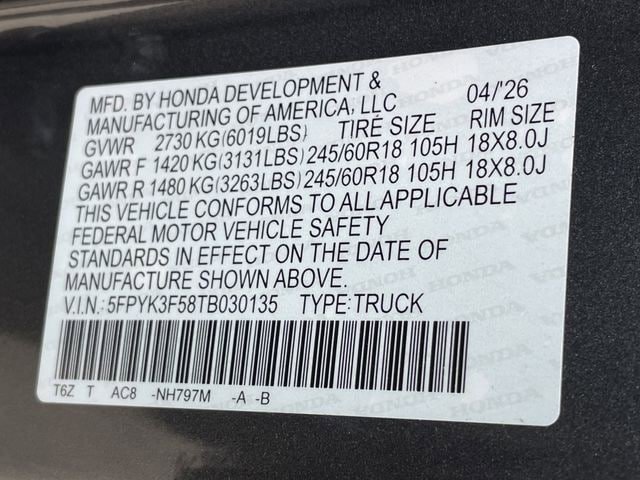 New 2026 Honda Ridgeline RTL image 26
