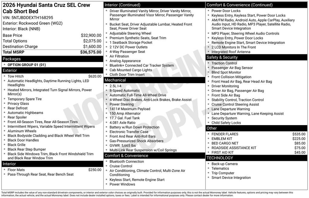 New 2026 Hyundai Santa Cruz SEL AWD/4WD image 31