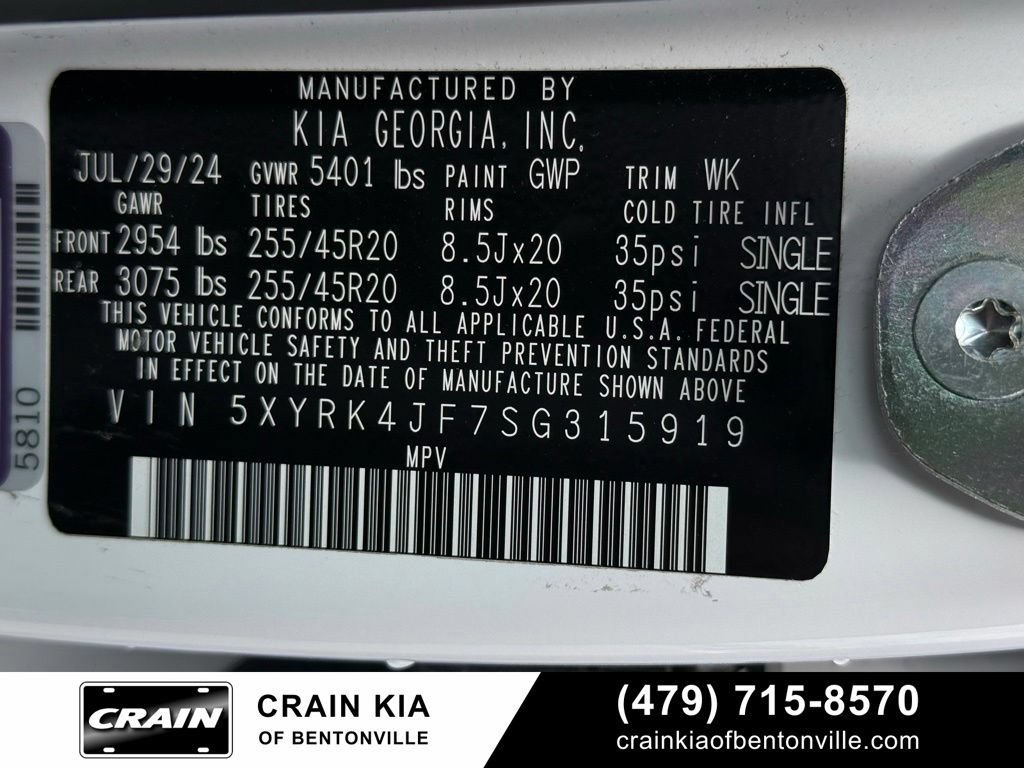 Certified 2025 Kia Sorento SX FWD image 37