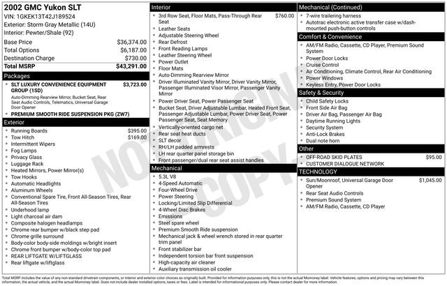 Used 2002 GMC Yukon SLT image 7