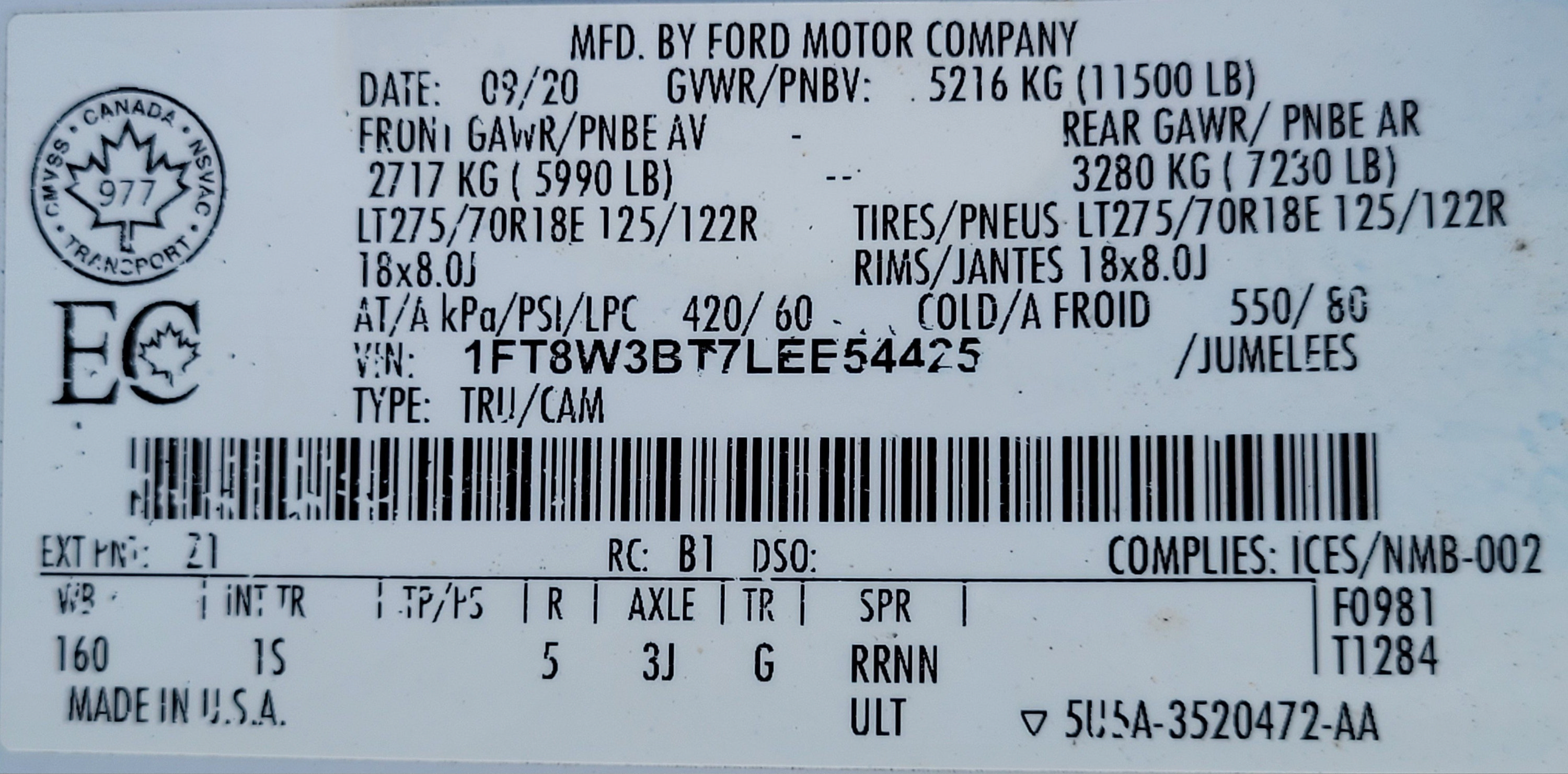 Used 2020 Ford F350 XL w/ XL Value Package AWD/4WD image 10