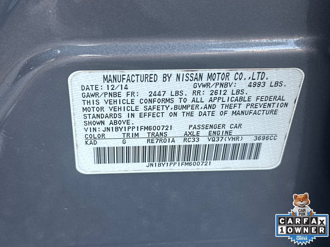 Used 2015 INFINITI Q70 L 3.7 RWD image 33