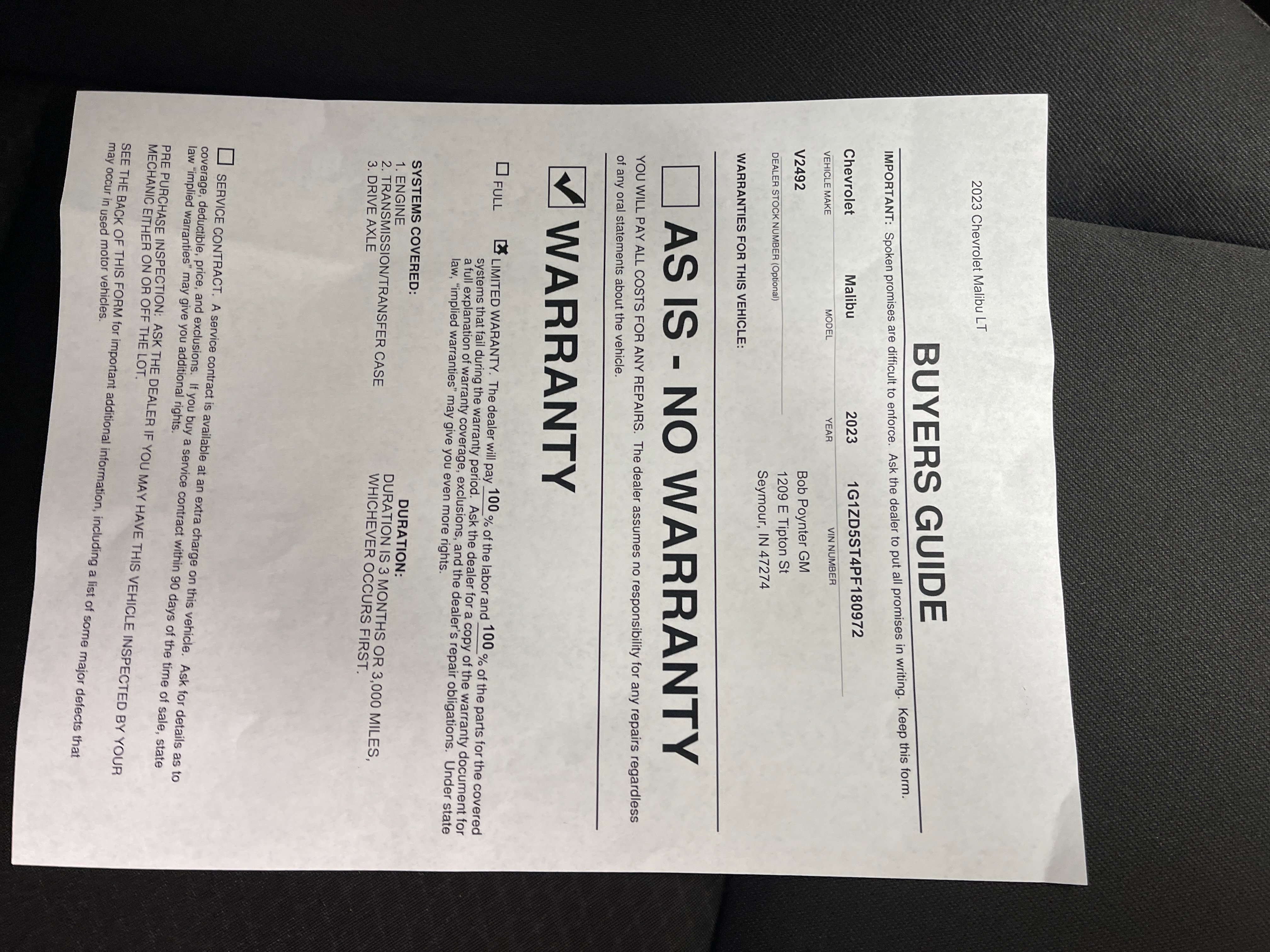 Used 2023 Chevrolet Malibu LT image 26