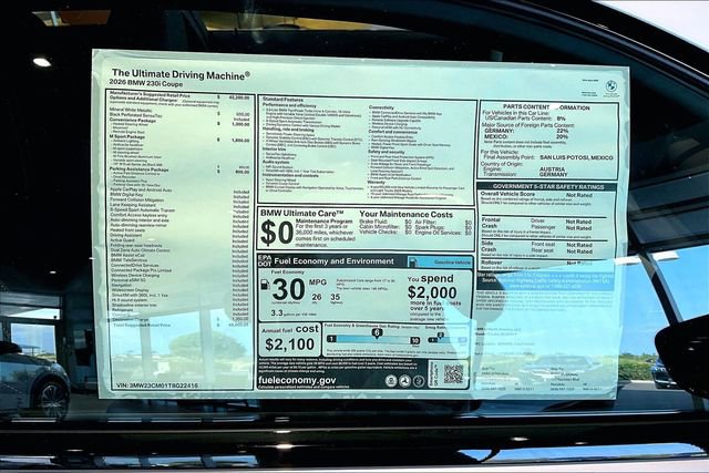 New 2026 BMW 230i Coupe w/ M Sport Package RWD image 14