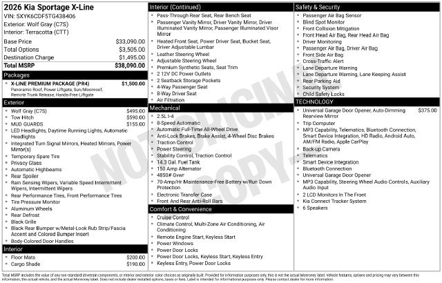 Used 2026 Kia Sportage X-Line w/ X-Line Premium Package AWD/4WD image 15
