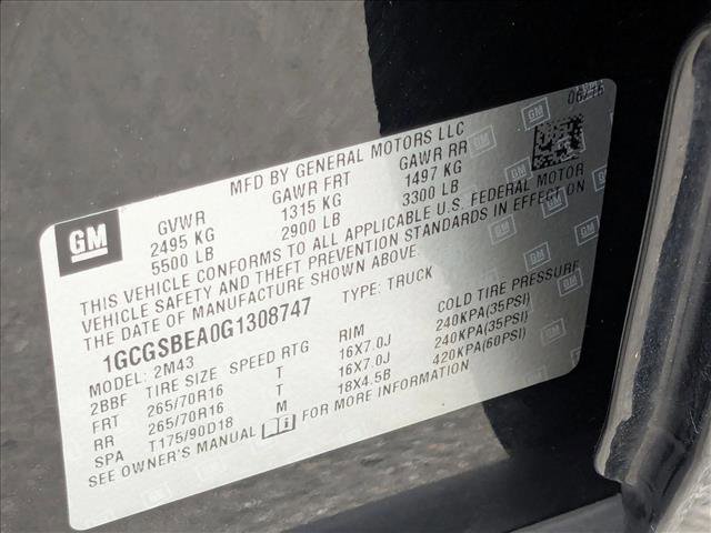 Used 2016 Chevrolet Colorado W/T w/ WT Convenience Package image 25