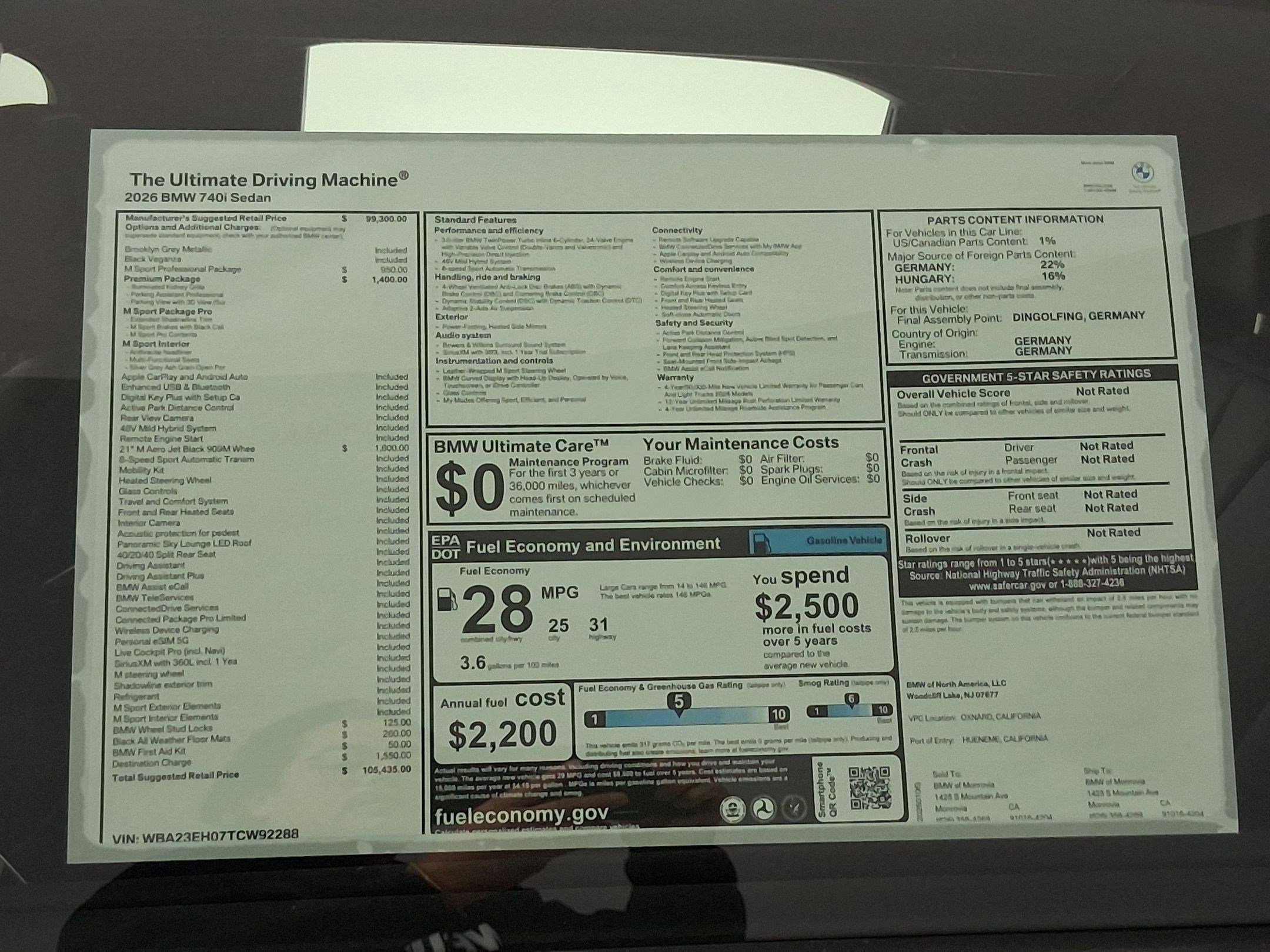 New 2026 BMW 740i w/ Premium Package image 30