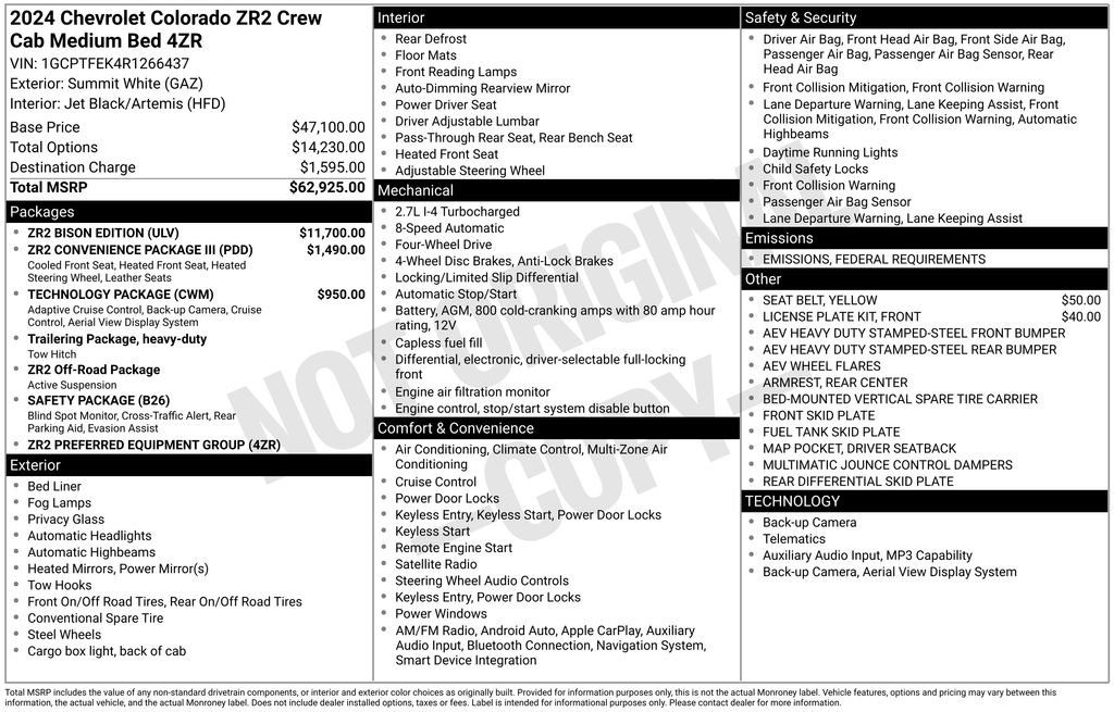 Used 2024 Chevrolet Colorado ZR2 w/ ZR2 Bison Edition image 45