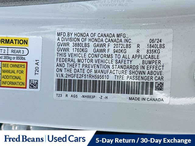 Used 2024 Honda Civic Sport image 35