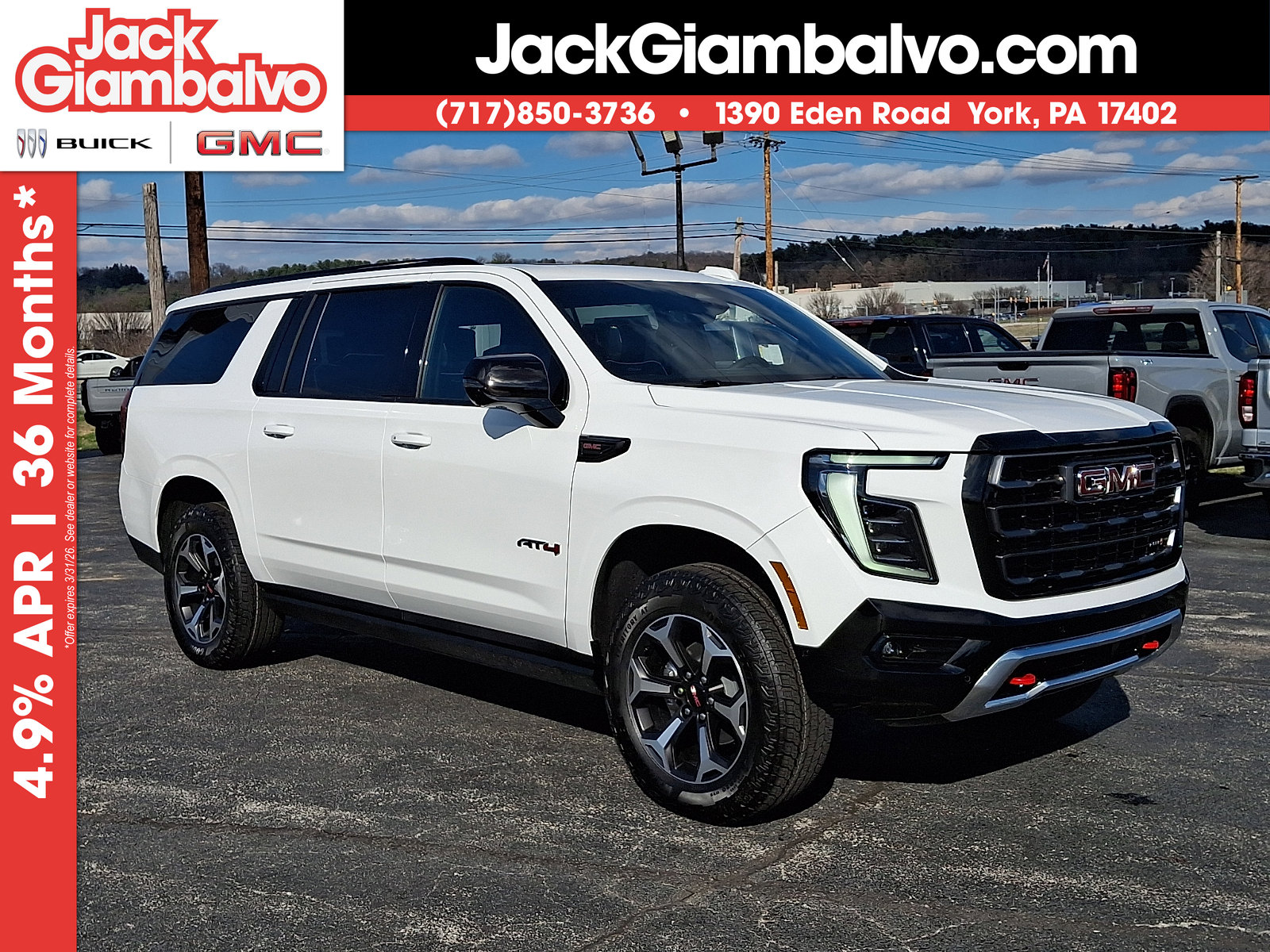 New 2026 GMC Yukon XL AT4 Ultimate w/ LPO, Illumination Package image 1