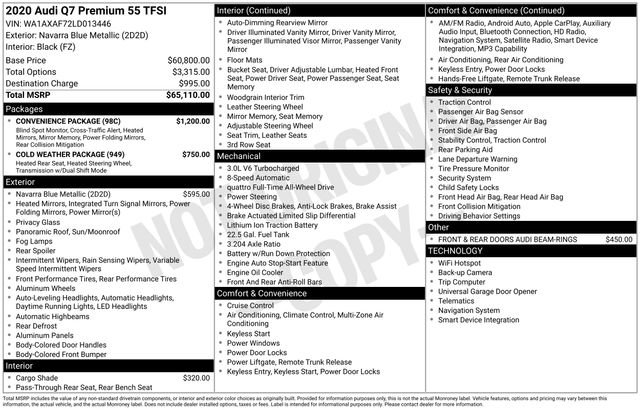 Used 2020 Audi Q7 3.0T Premium w/ Convenience Package image 5