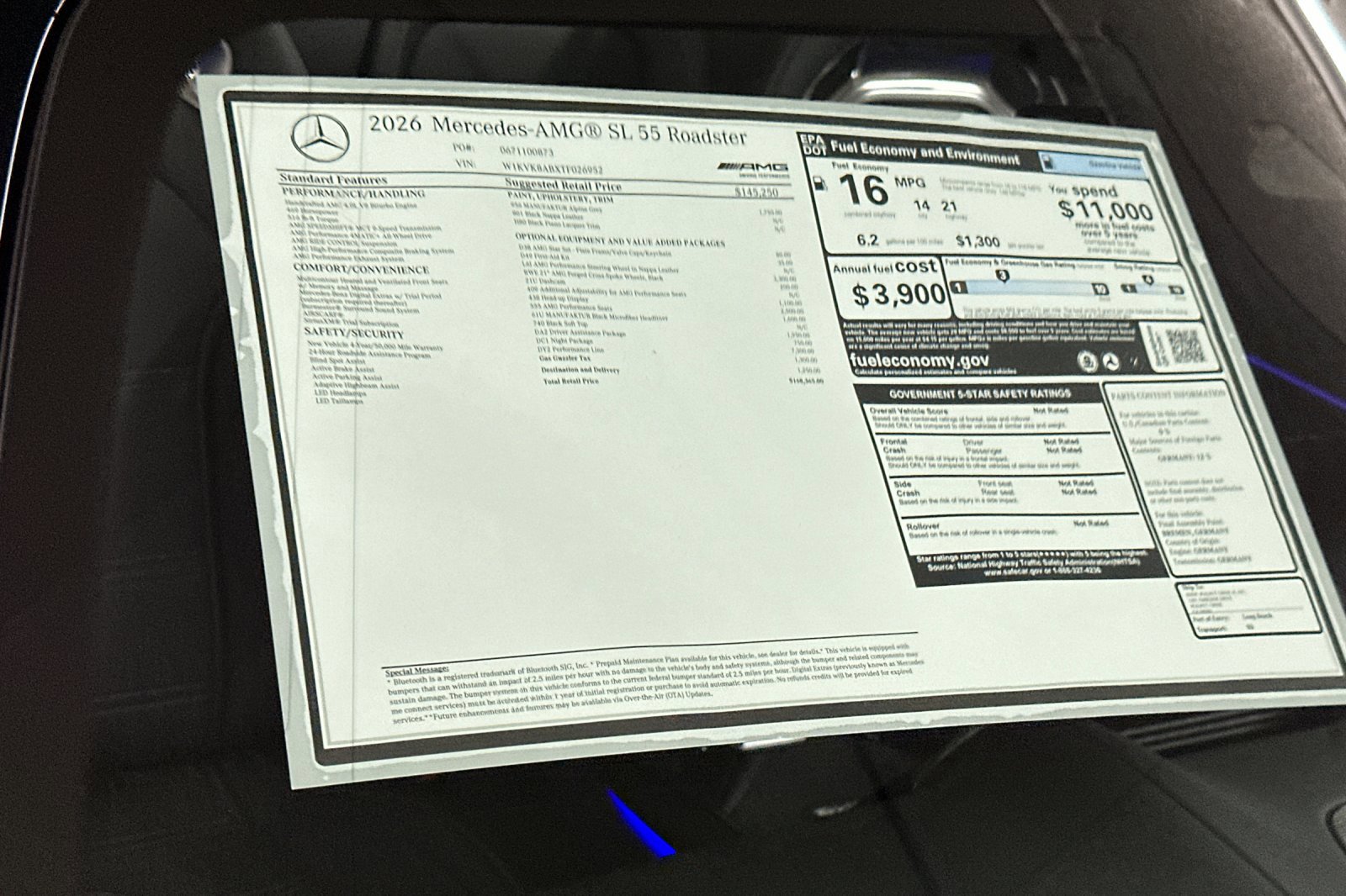 New 2026 Mercedes-Benz SL 55 AMG 4MATIC image 29