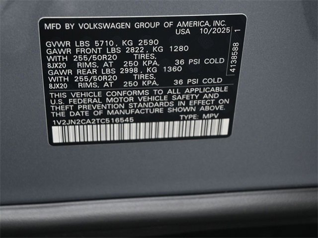 New 2026 Volkswagen Atlas SE image 20