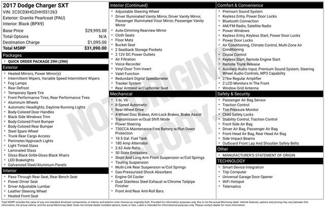 Used 2017 Dodge Charger SXT RWD image 15