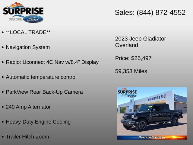 Used 2023 Jeep Gladiator Overland w/ Trailer Tow Package AWD/4WD image 12