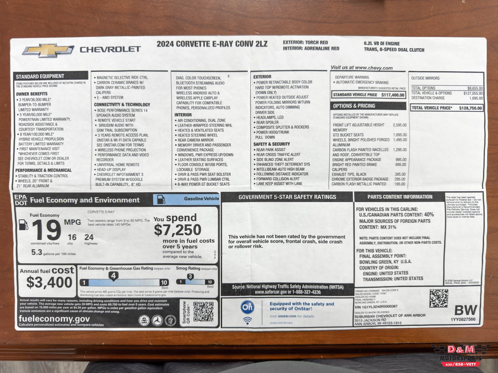 Used 2024 Chevrolet Corvette E-Ray AWD/4WD image 62