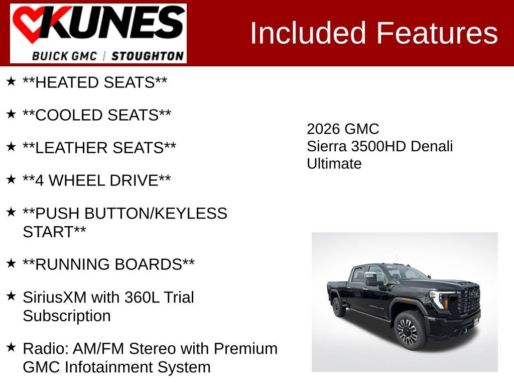 Used 2026 GMC Sierra 3500 Denali Ultimate w/ Snow Plow Prep/Camper Package image 3