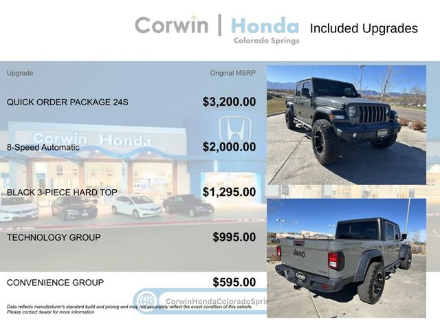 Used 2020 Jeep Gladiator Sport w/ Quick Order Package 24S image 4