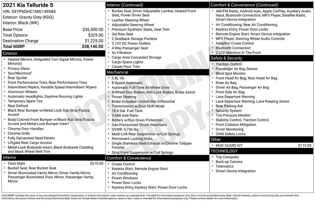 Used 2021 Kia Telluride S image 44