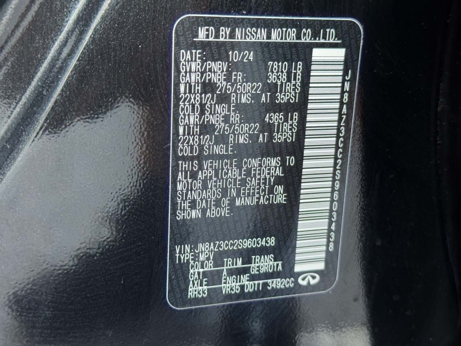 Used 2025 INFINITI QX80 Autograph AWD/4WD image 58