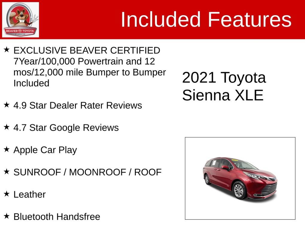 Used 2021 Toyota Sienna XLE FWD image 4
