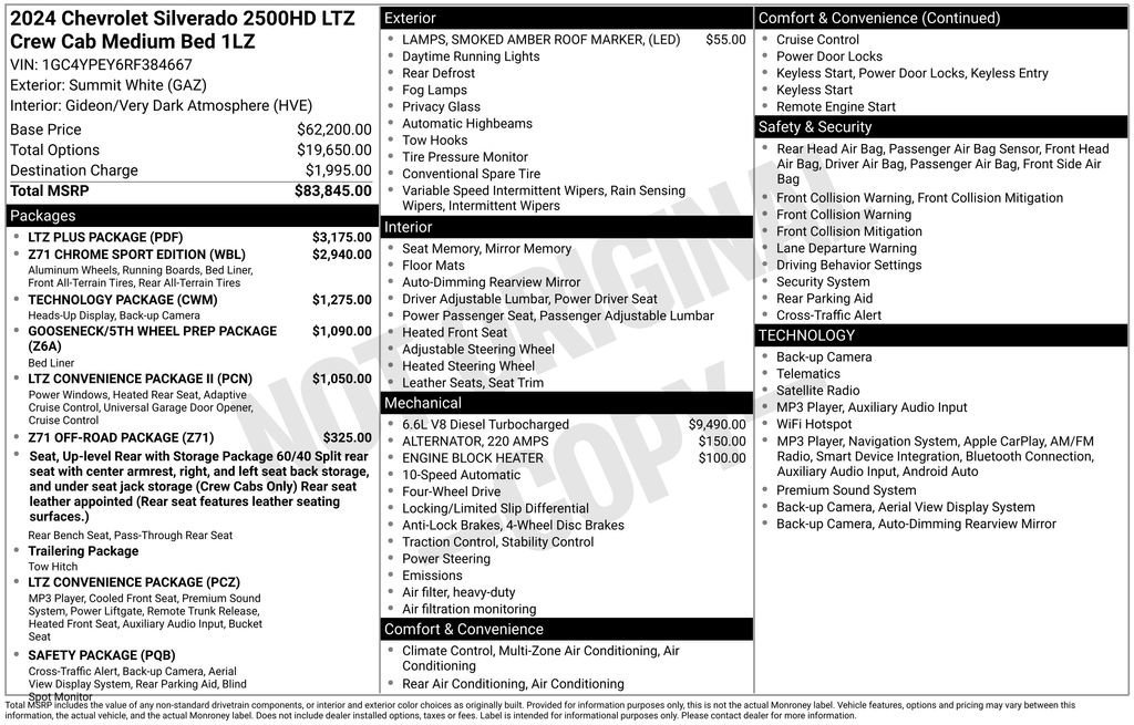 Used 2024 Chevrolet Silverado 2500 LTZ w/ LTZ Plus Package AWD/4WD image 11