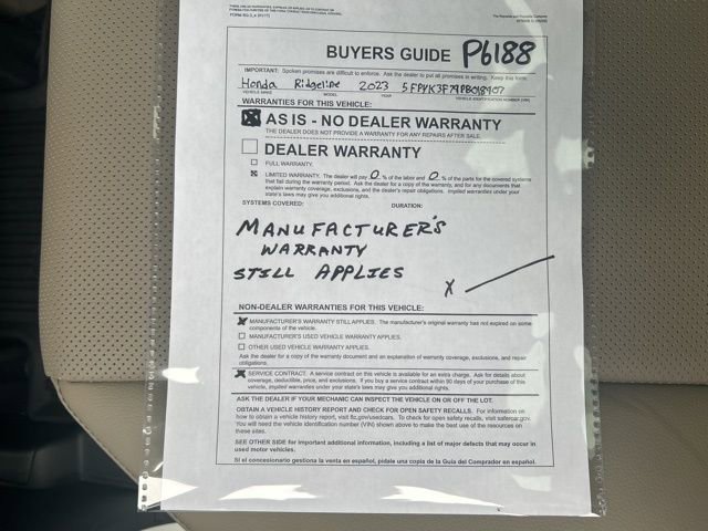 Used 2023 Honda Ridgeline RTL-E image 30