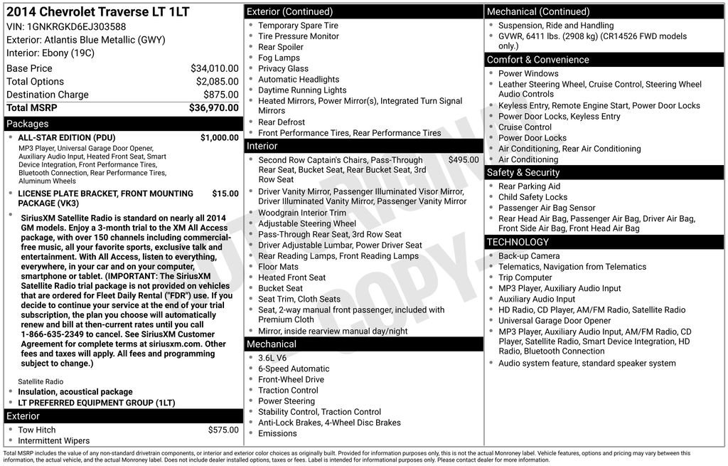 Used 2014 Chevrolet Traverse LT w/ All-Star Edition FWD image 37