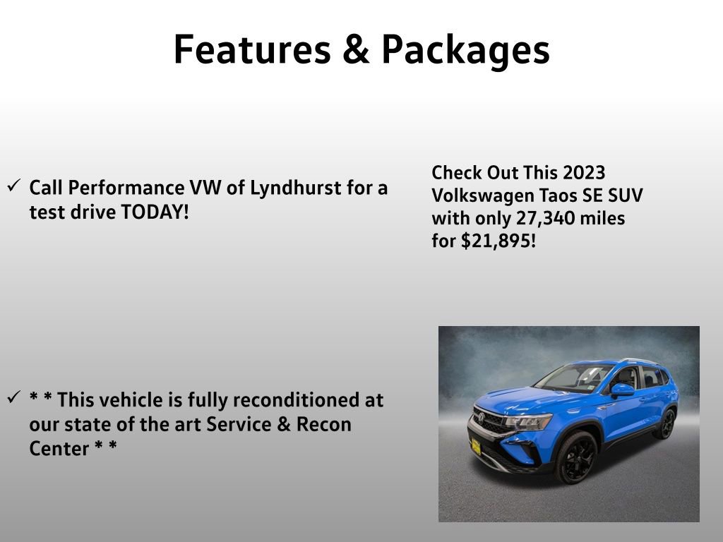 Used 2023 Volkswagen Taos SE w/ Panoramic Sunroof Package image 4