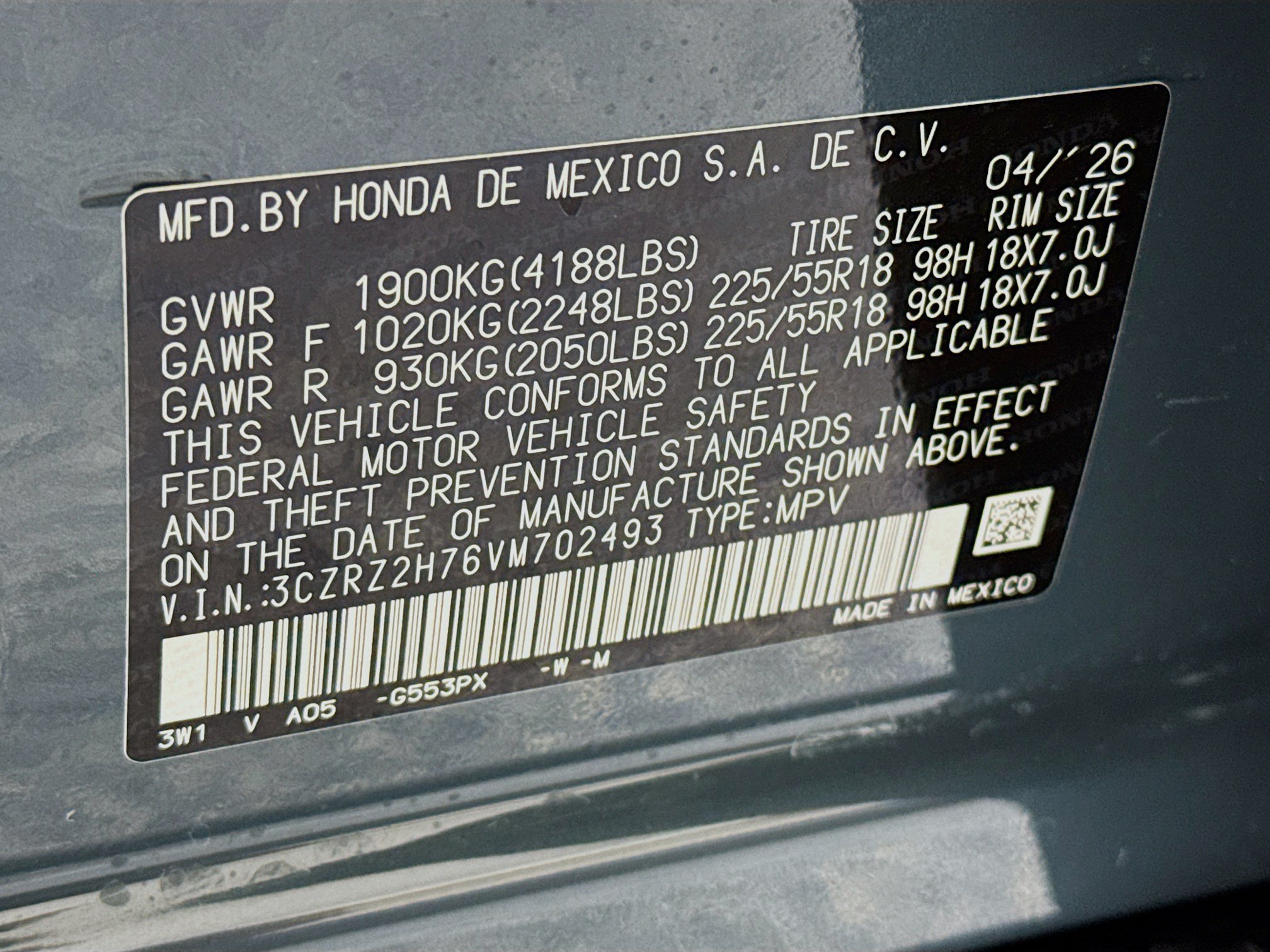 New 2027 Honda HR-V EX-L image 31