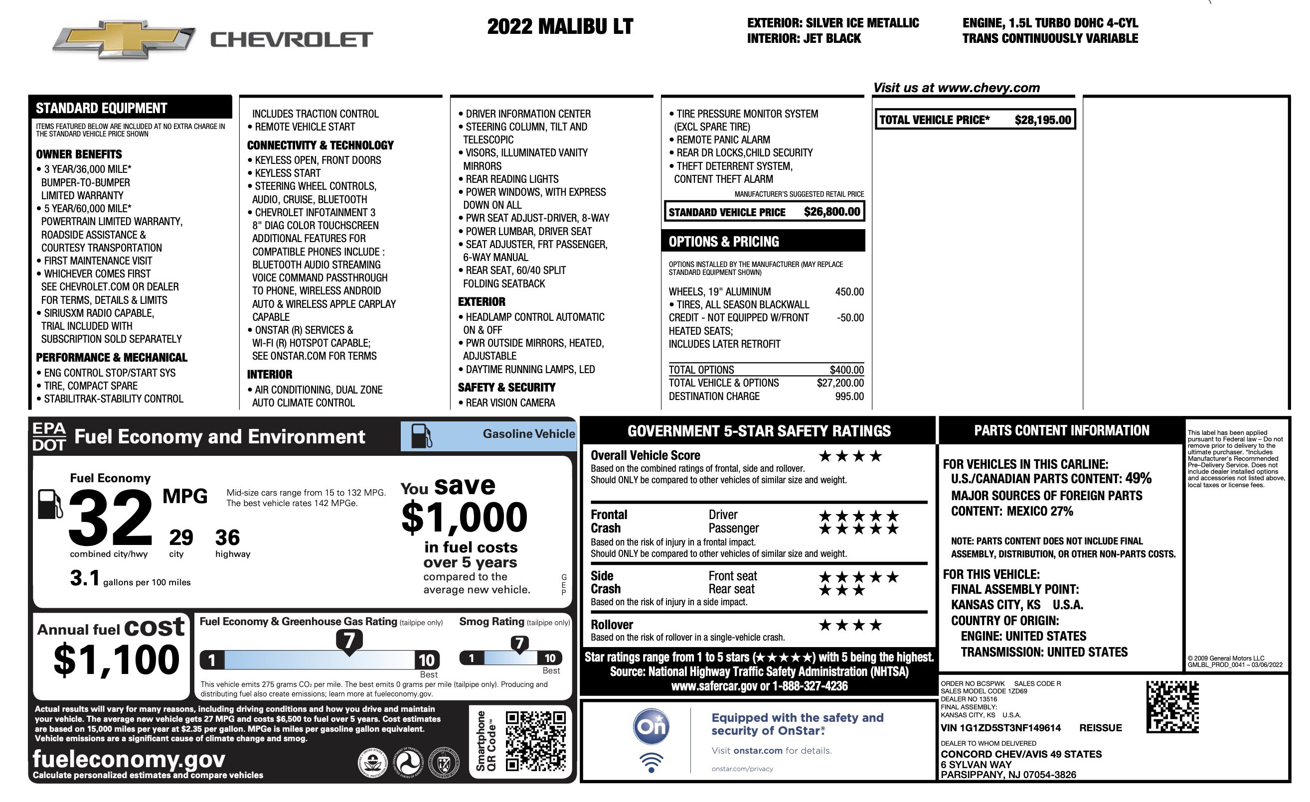 Used 2022 Chevrolet Malibu LT image 3