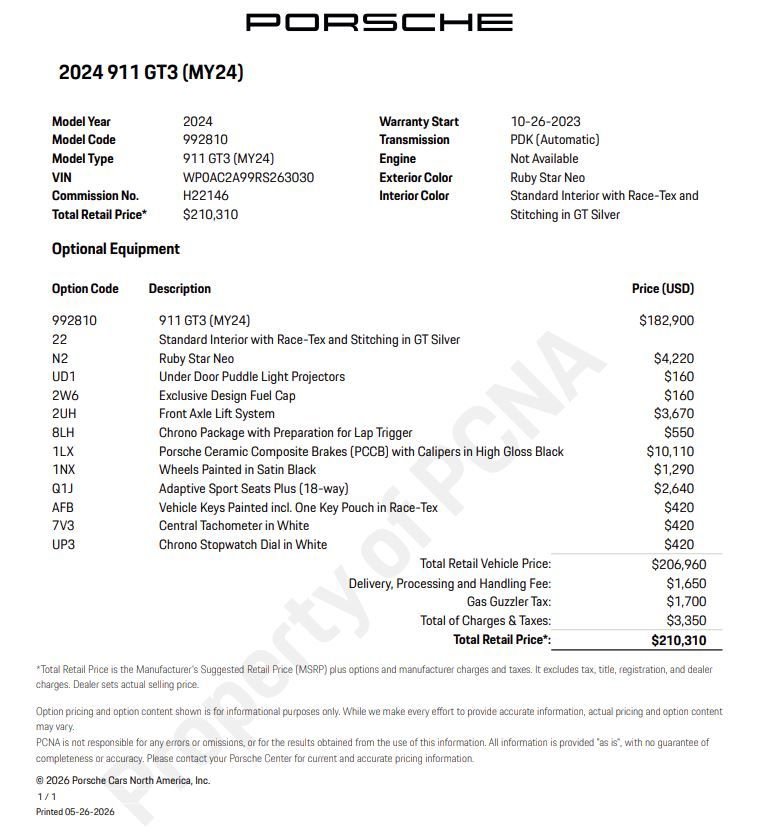 Certified 2024 Porsche 911 GT3 RWD image 6