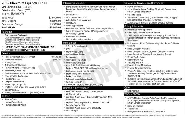 Used 2026 Chevrolet Equinox LT FWD image 5